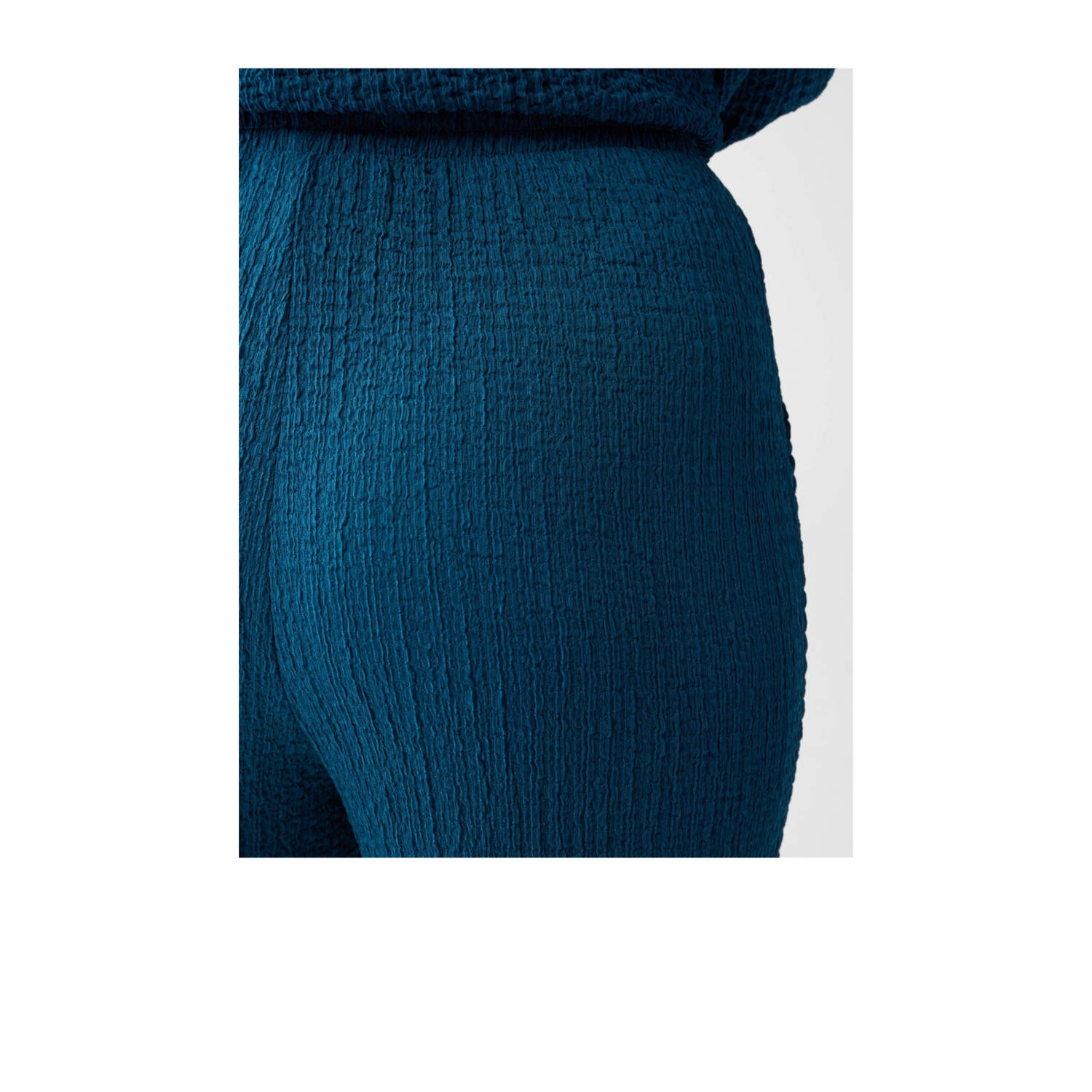 Shoeby wide leg high waist broek turquoise