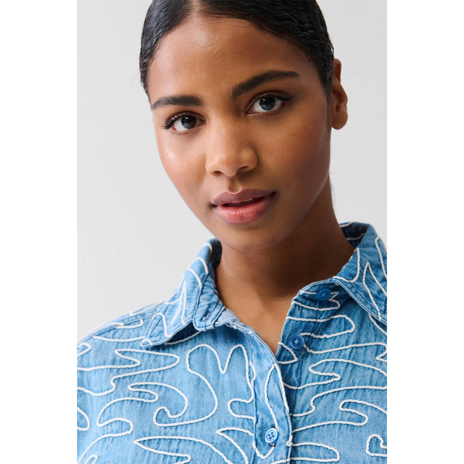 Shoeby spijkerjurk medium blue denim