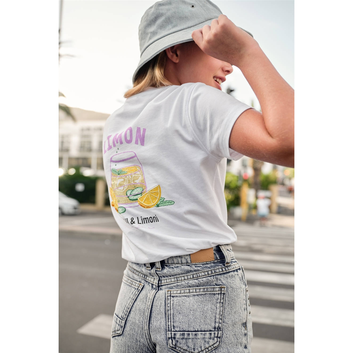 Shoeby T-shirt wit met glitter