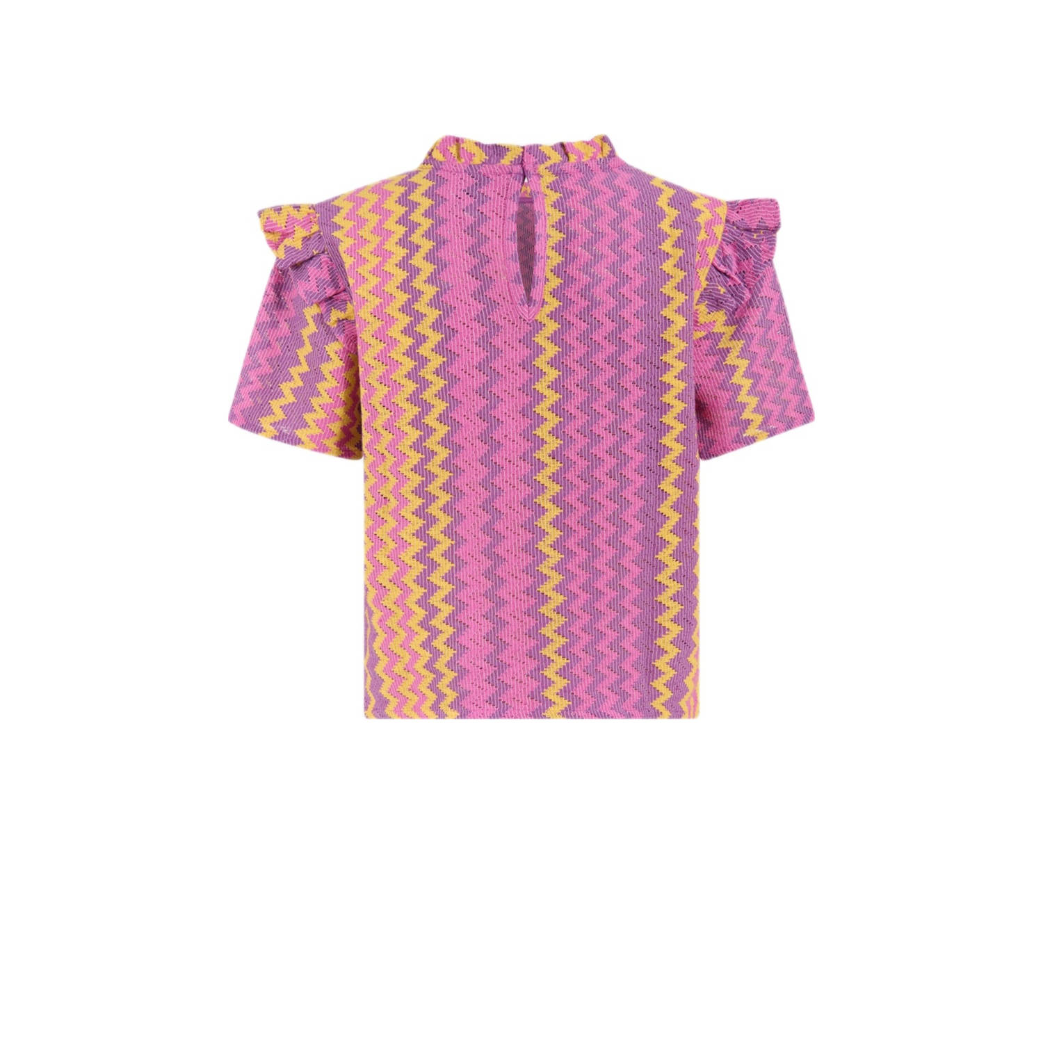 Shoeby blousetop paars ajour