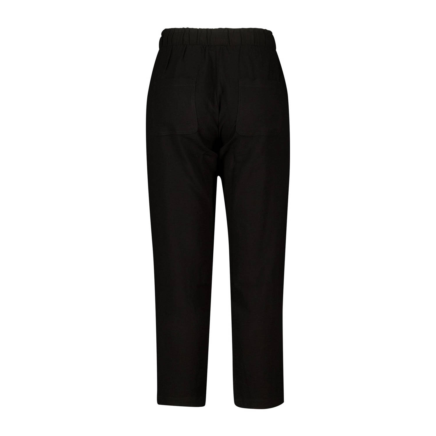MS Mode straight regular waist casual broek zwart
