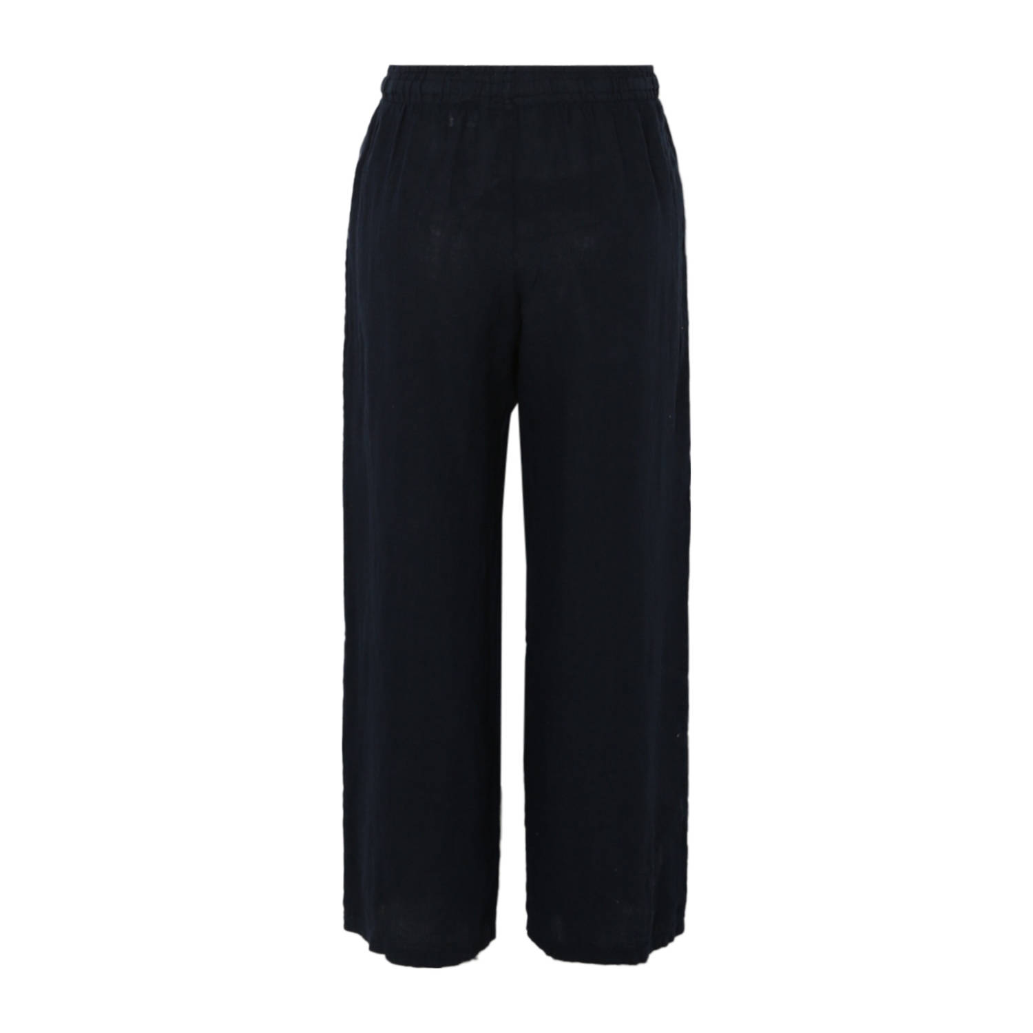 Paprika linnen wide leg regular waist broek marine