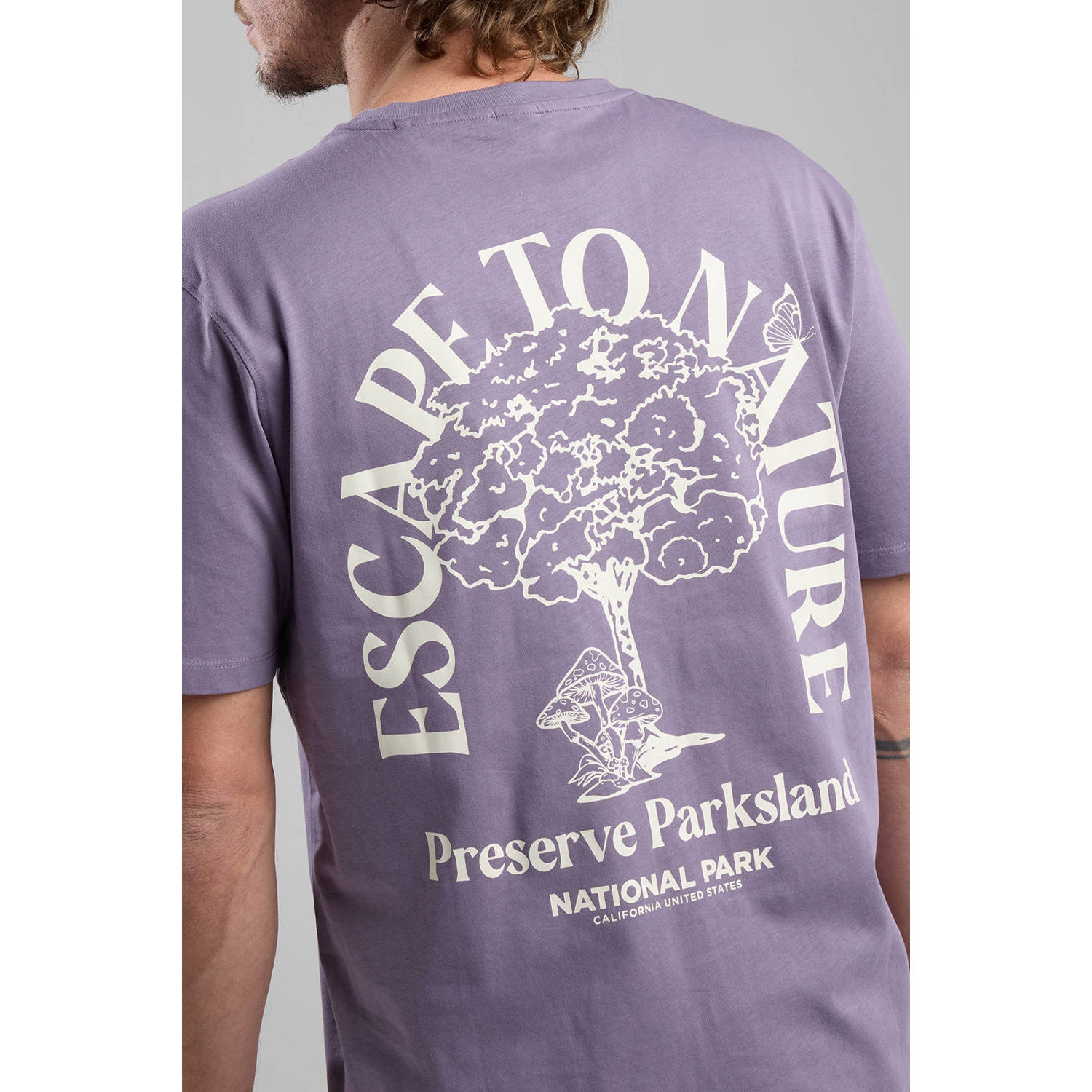 America Today regular T-shirt paars