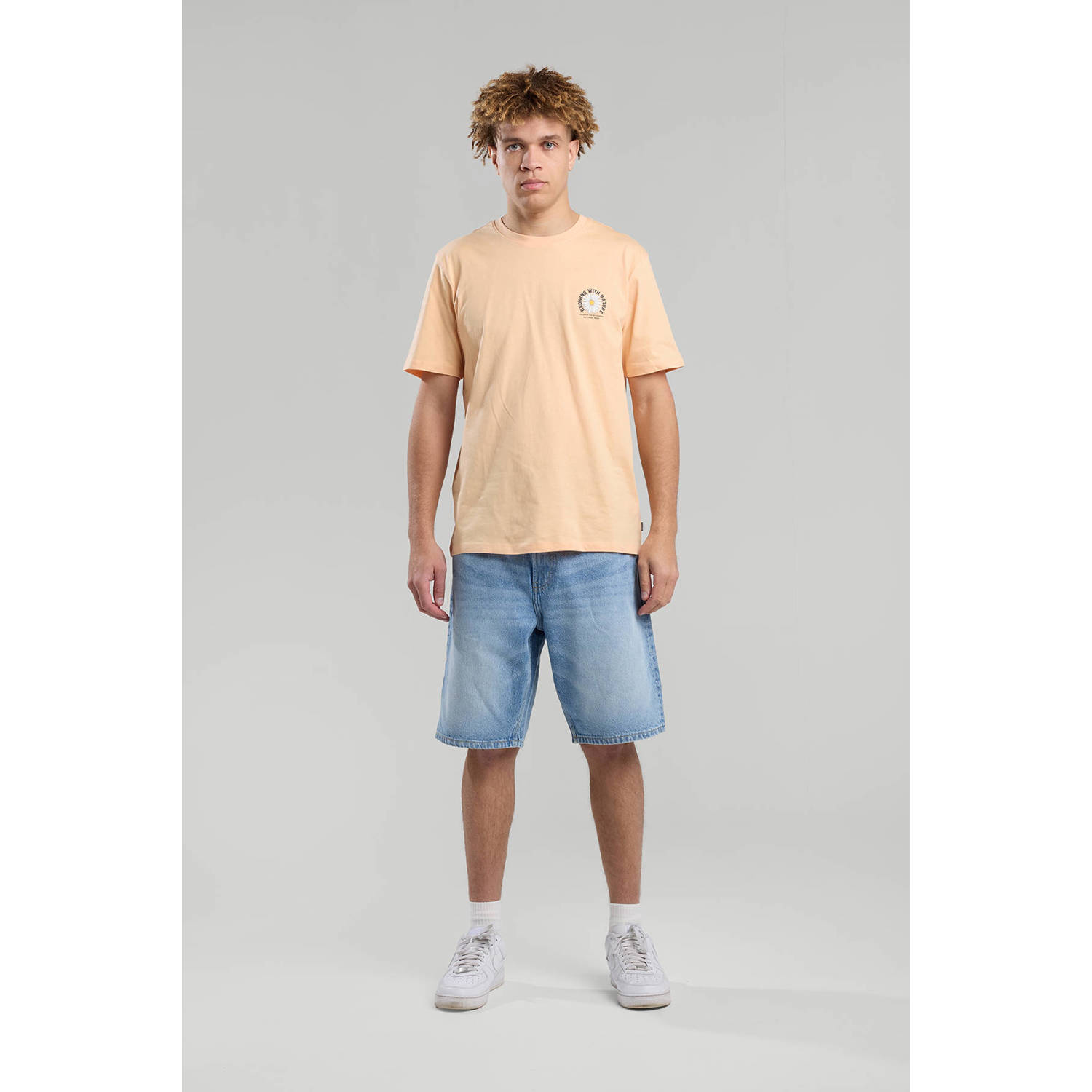 America Today regular T-shirt zalm