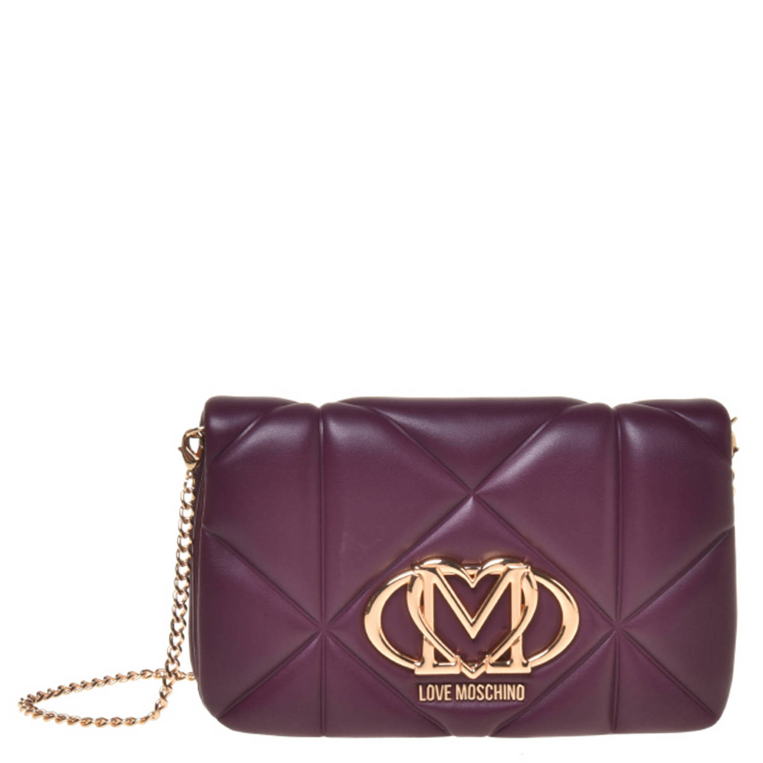 Love Moschino crossbody tas Embossed Q bordeauxrood
