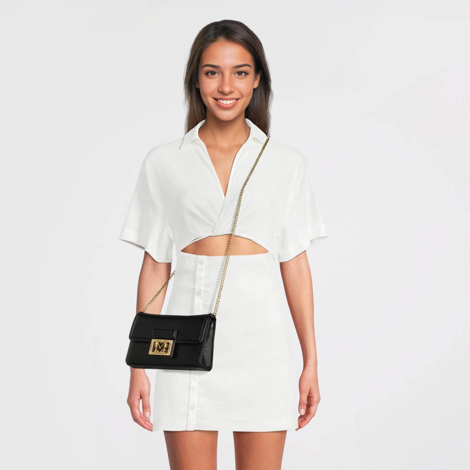 Love Moschino crossbody tas Smart Daily Bag zwart