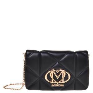 crossbody tas Embossed Q zwart