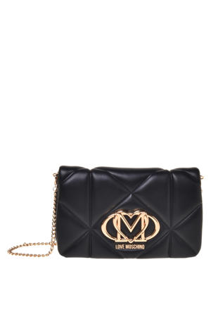 crossbody tas Embossed Q zwart