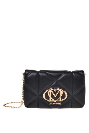 crossbody tas Embossed Q zwart