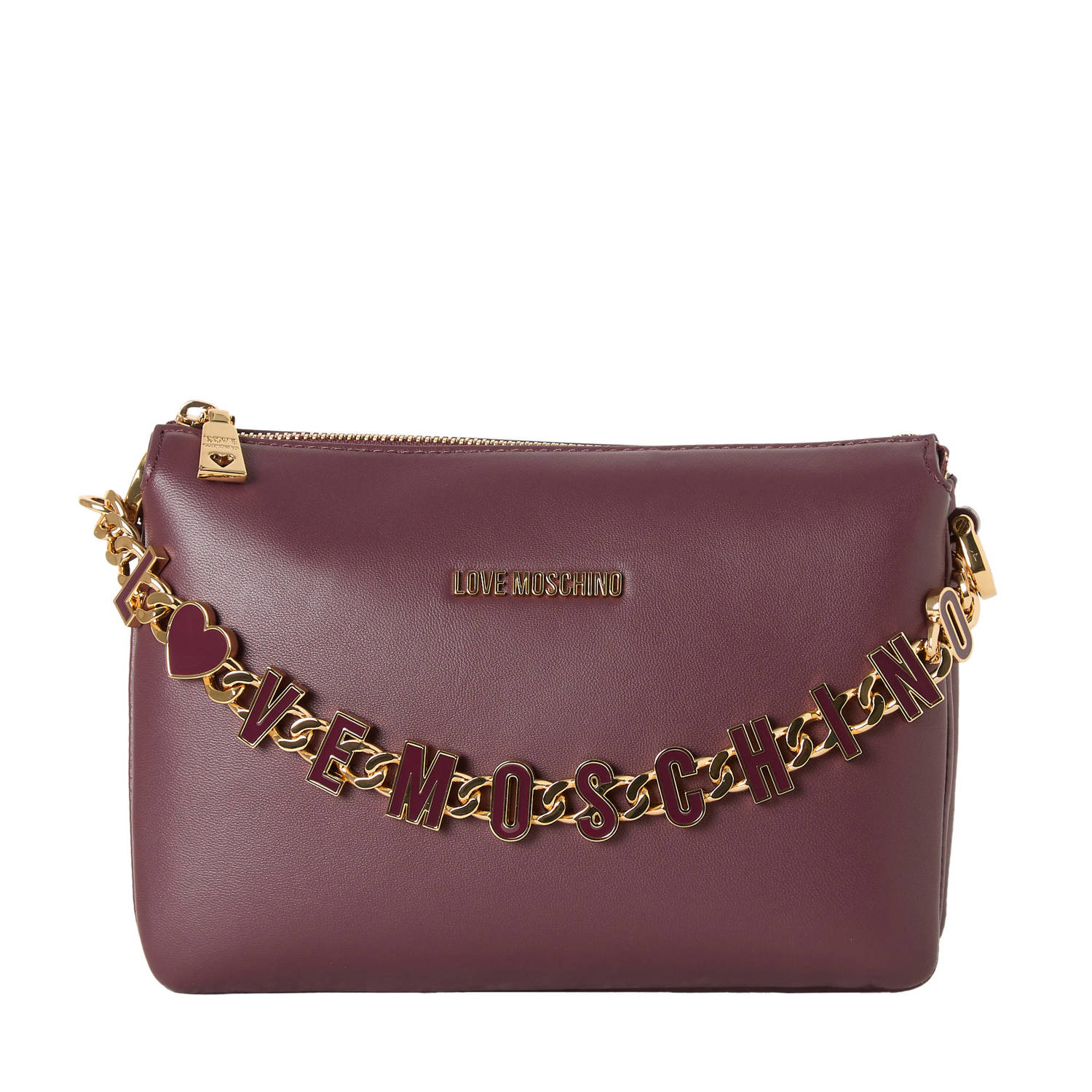 Love Moschino crossbody tas Dangling bordeauxrood