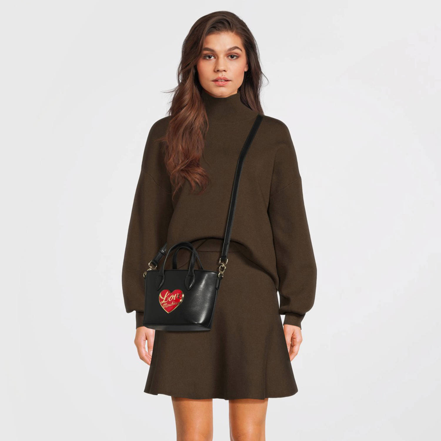 Love Moschino mini shopper Love Heart zwart