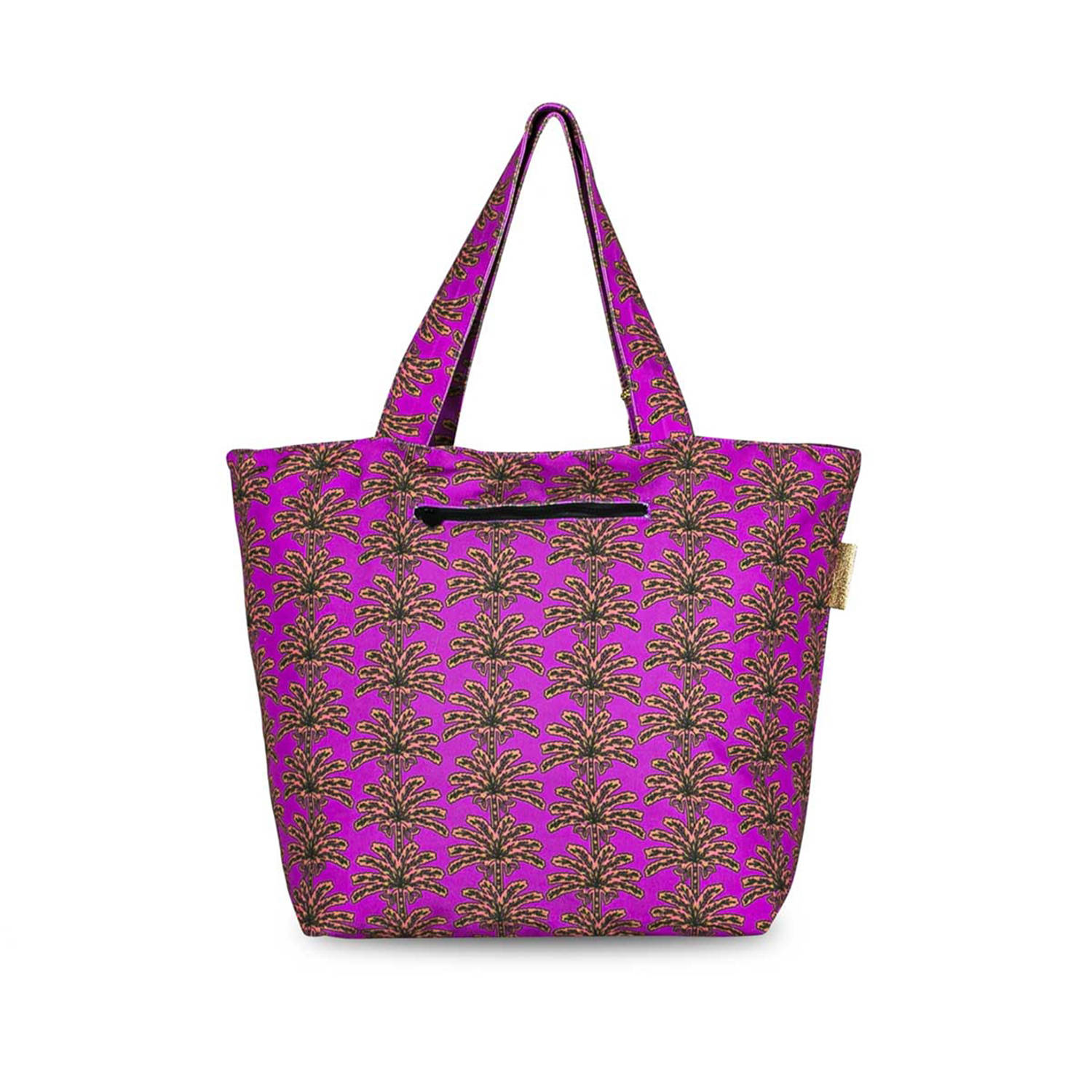 Little Legends shopper Palm Tree Sunset paars bruin