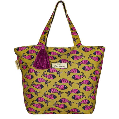 Little Legends shopper Fish Indian groen/roze afbeelding