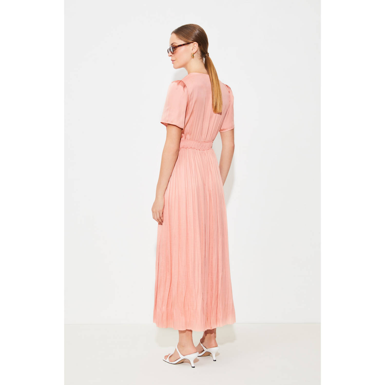 Suncoo midi jurk lichtroze