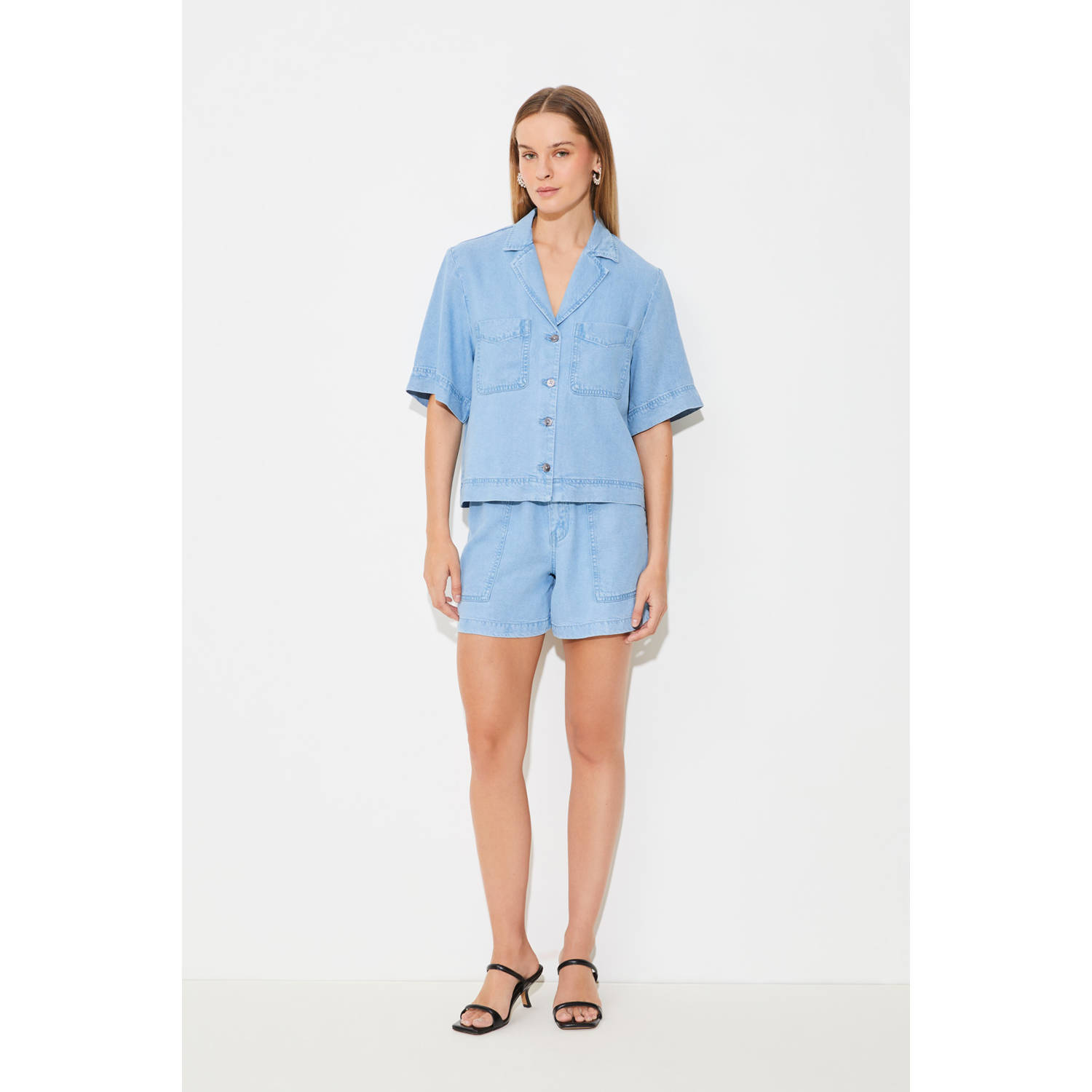 Suncoo blouse light blue denim
