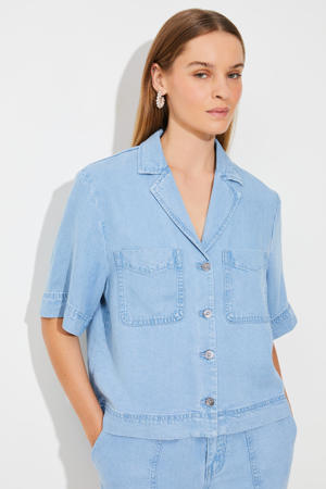blouse light blue denim