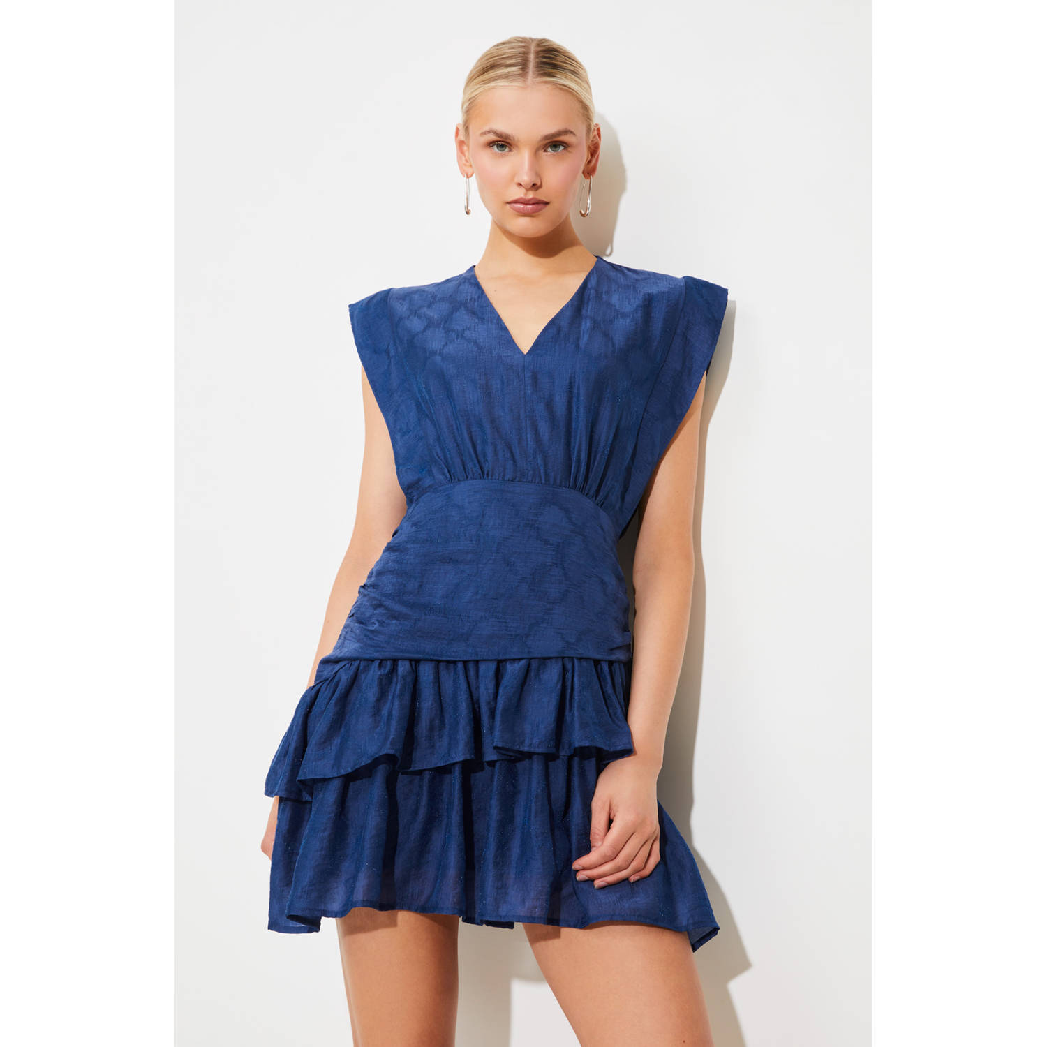 SUNCOO Dames Jurken Cyana Donkerblauw
