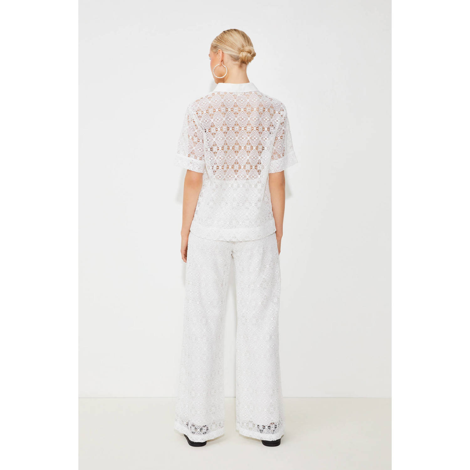 Suncoo kanten broek wit