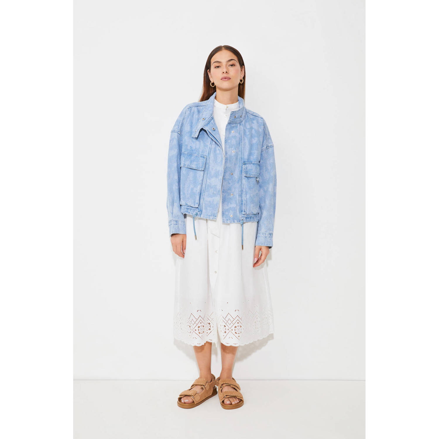 Suncoo spijkerjas light blue denim
