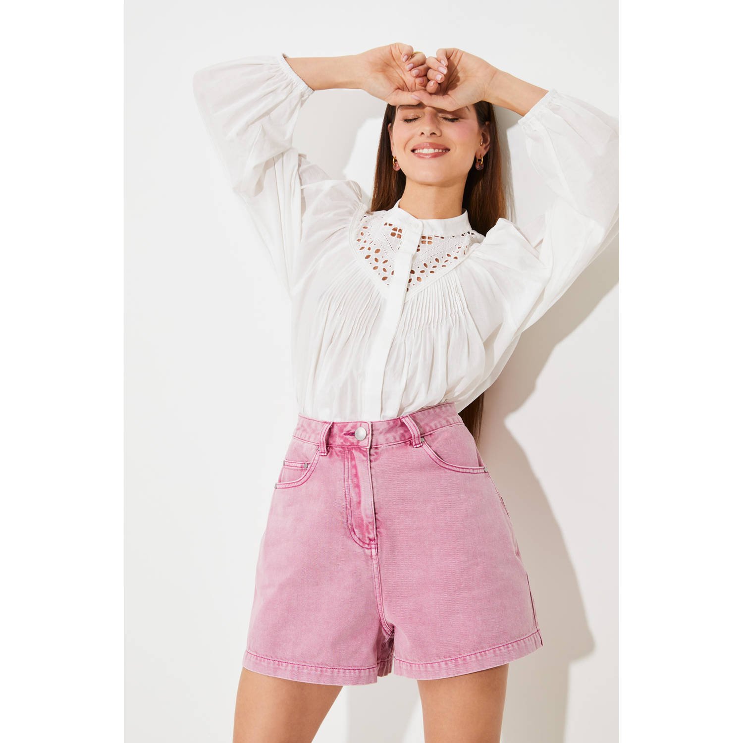 Suncoo blouse wit broderie