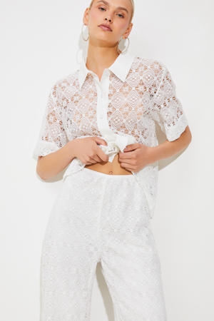 kanten blouse wit