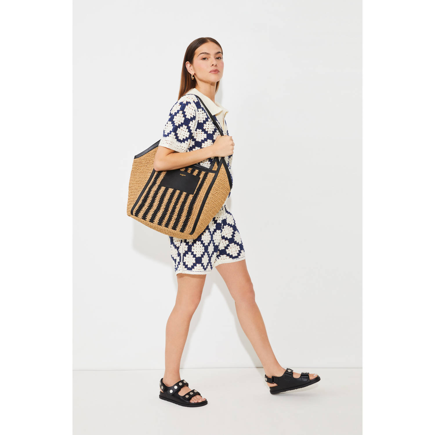 Suncoo top blauw crochet