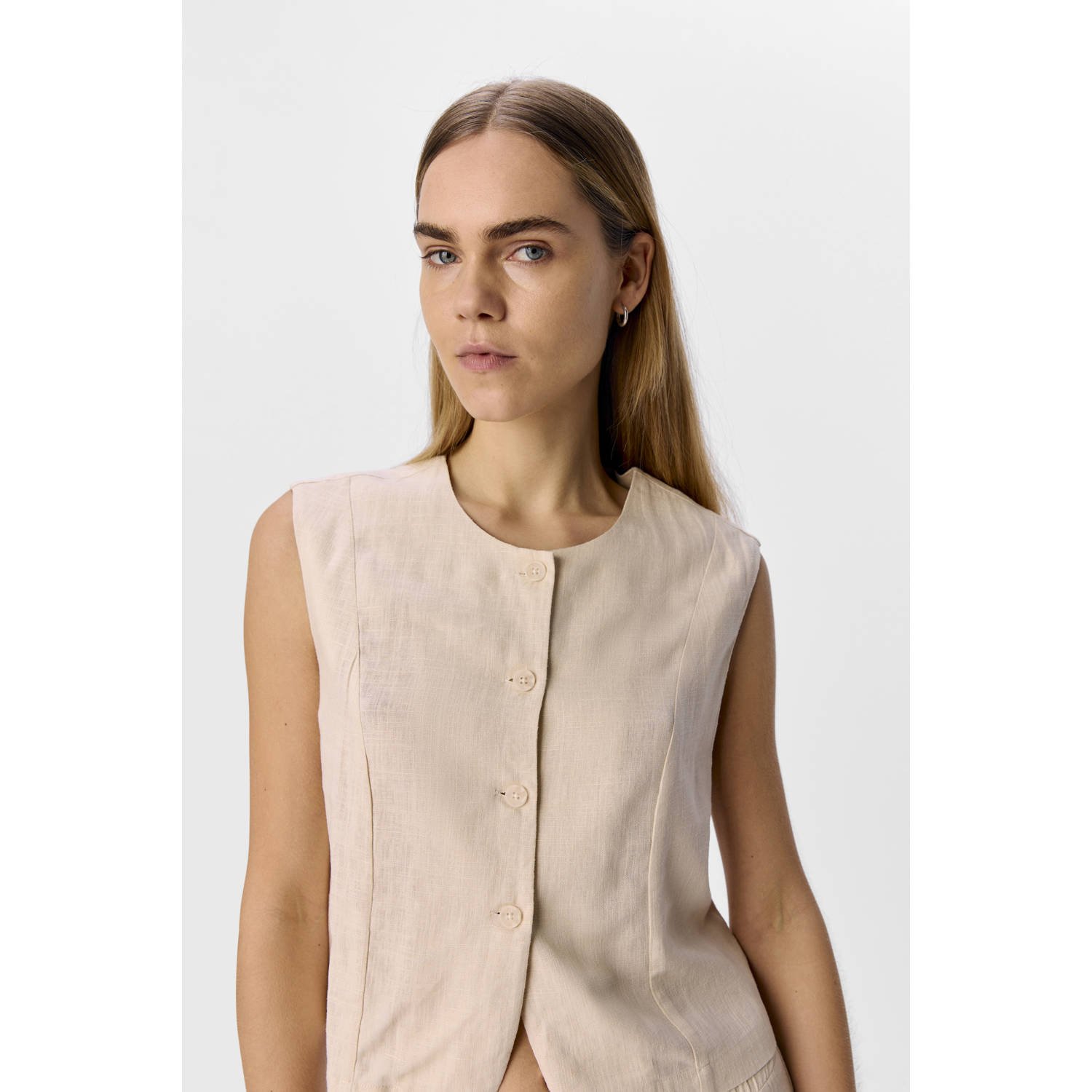 OBJECT Dames Blazers Objaya S l Re Vest 138 Beige