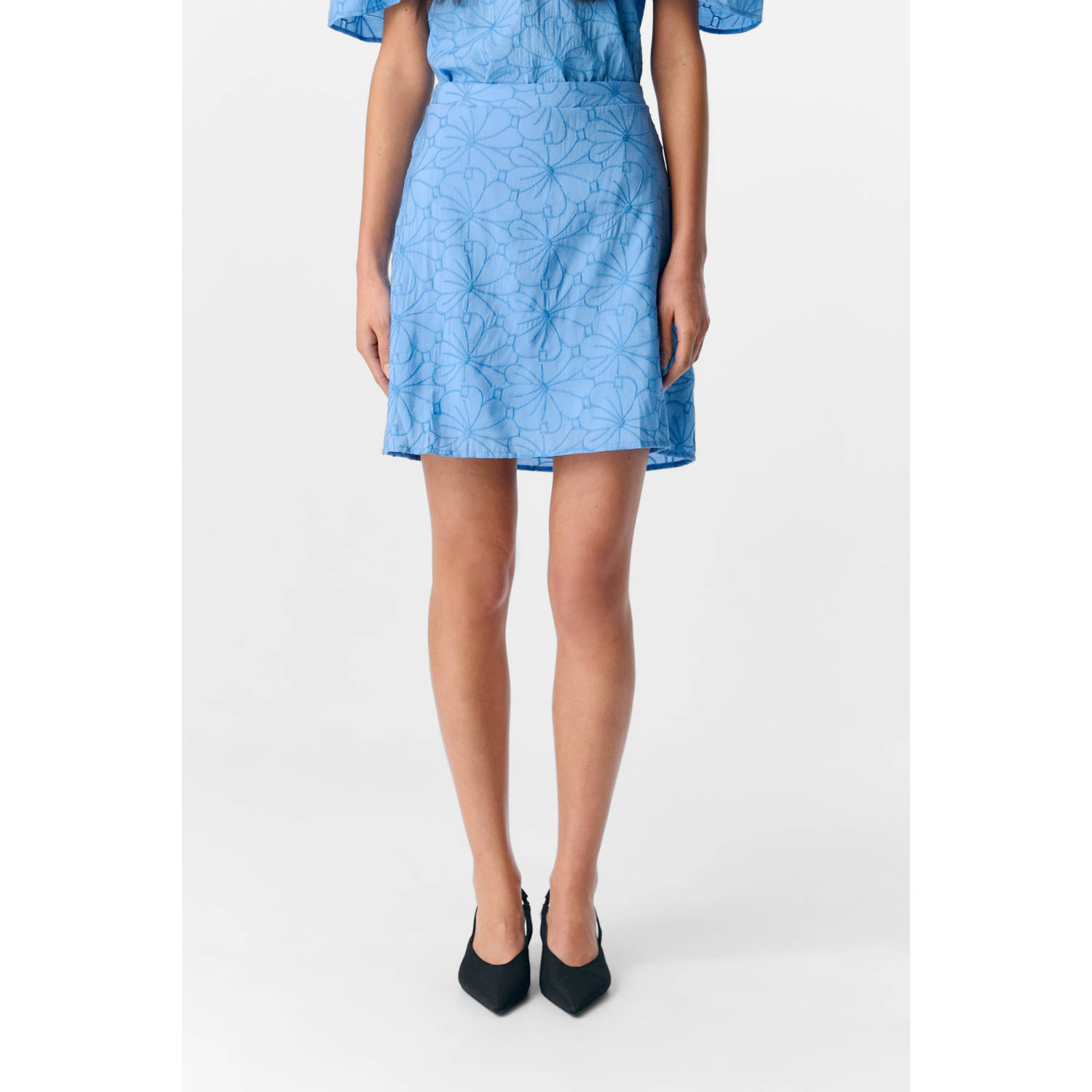 OBJECT A-lijn rok blauw