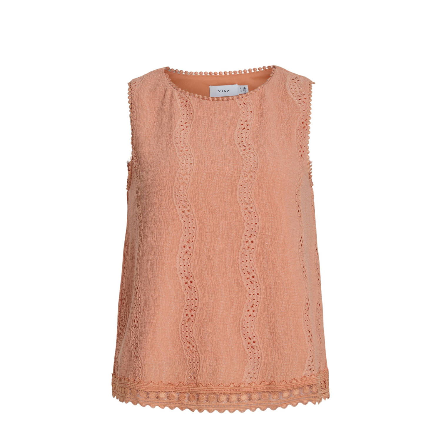 VILA top rosé broderie