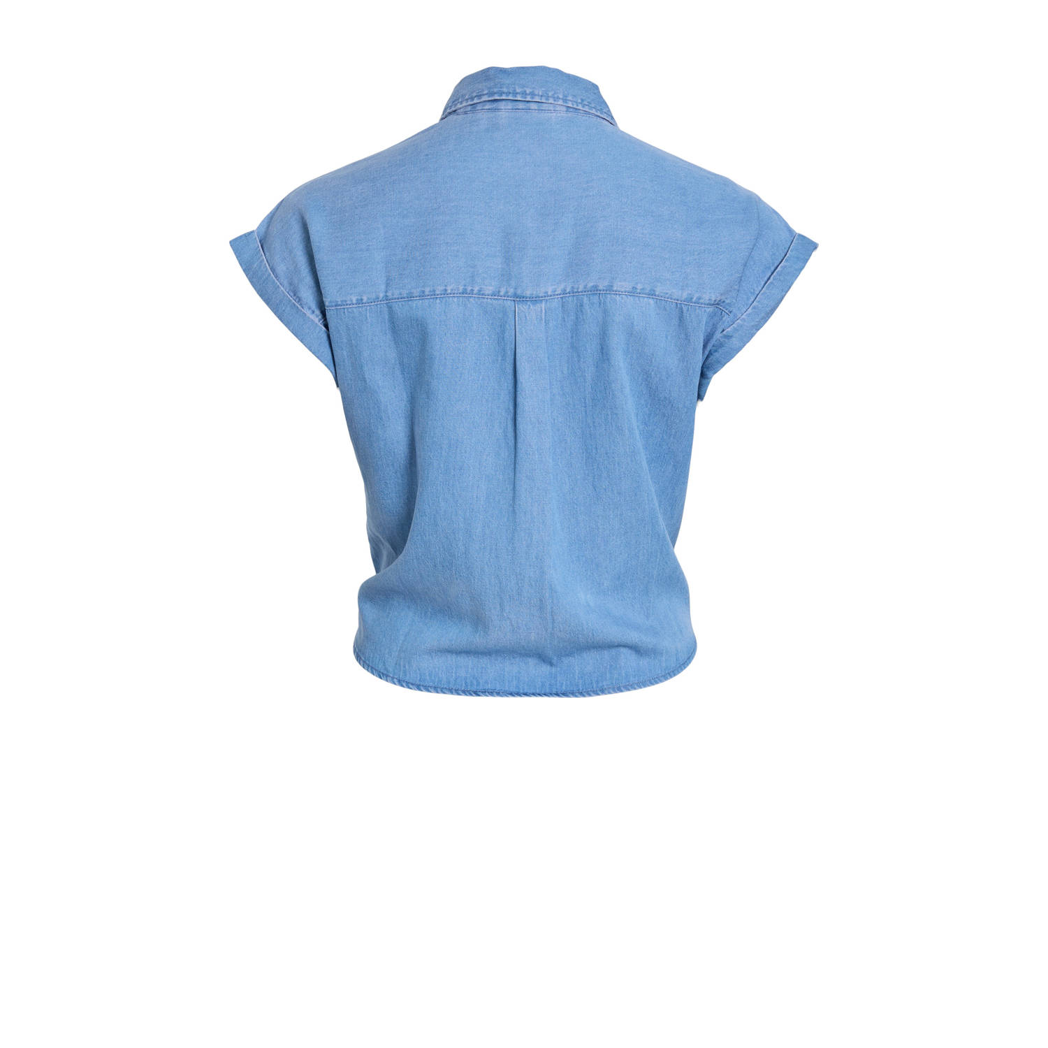 VILA denim blouse medium blue denim