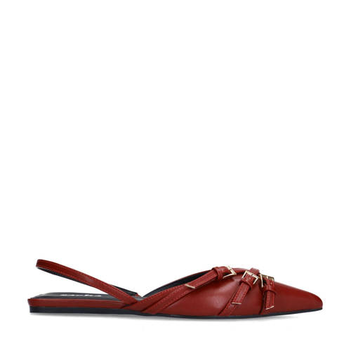 Sacha slingback loafers rood afbeelding