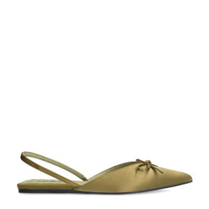  slingback loafers olijfgroen