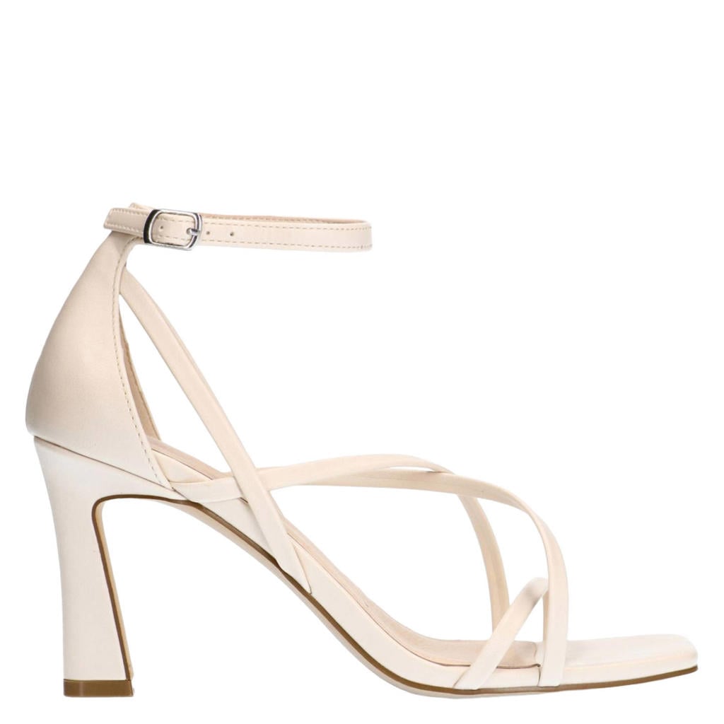 Ecru dames Sacha lak sandalettes van synthetisch materiaal