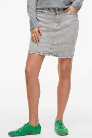 denim spijkerrok lichtgrijs