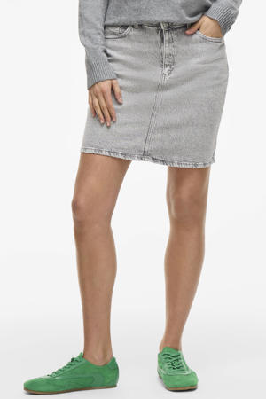 denim spijkerrok lichtgrijs