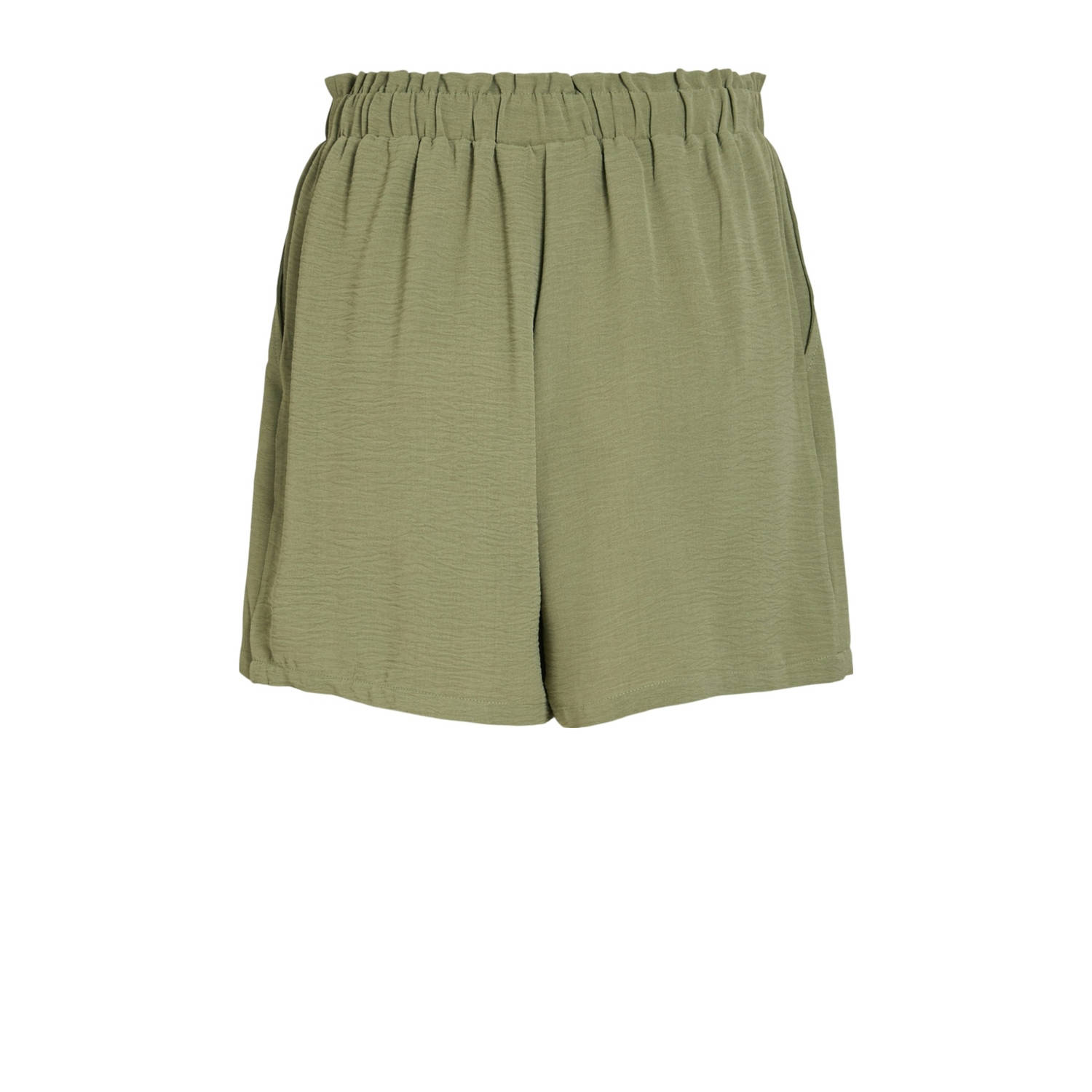 VILA regular high waist casual short olijfgroen