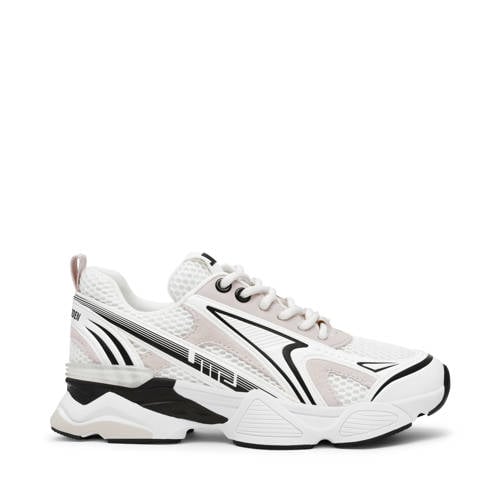 Steve Madden Speedster chunky sneakers off white/beige/zwart afbeelding