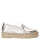 Sacha leren espadrilles goud