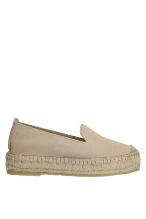 suède espadrilles beige