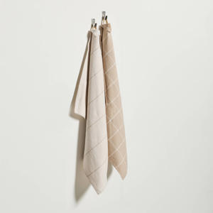 thee/keukendoek zand (2-in-1) (set van 2) 