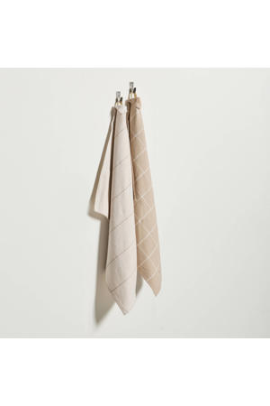 thee/keukendoek zand (2-in-1) (set van 2)