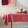 NOUS Living tafelkleed gestreept rood/roze (150x250 cm)