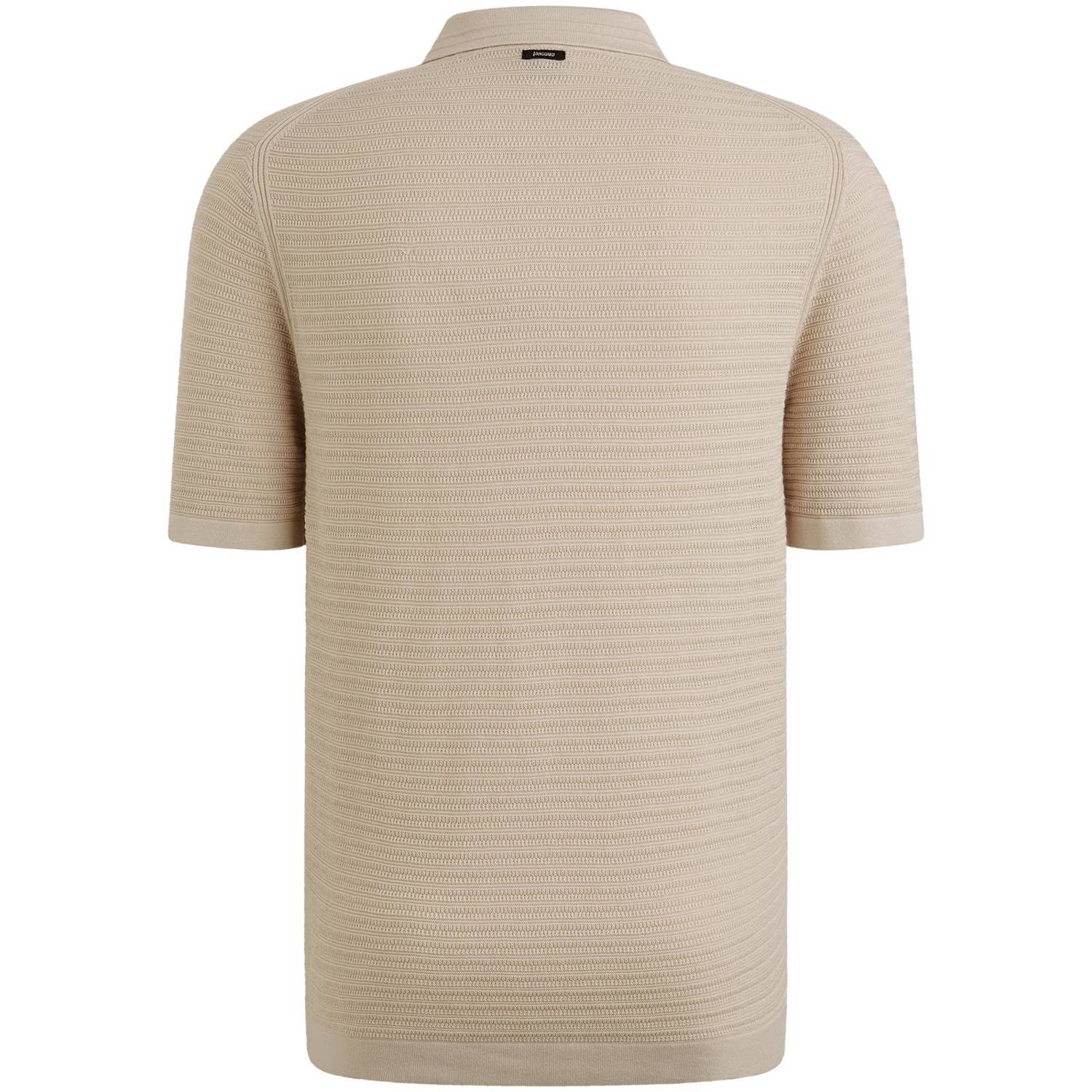 Vanguard regular polo met ingebreid patroon beige