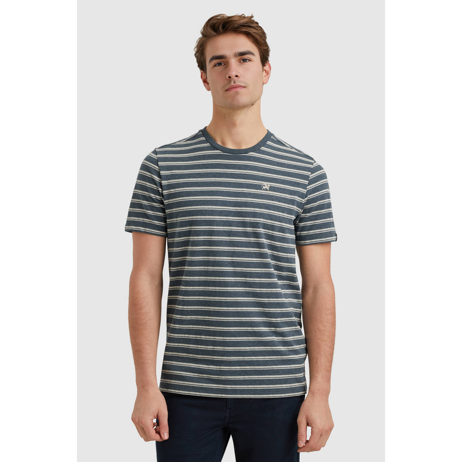 Vanguard T-Shirt Jersey Melange Blauw