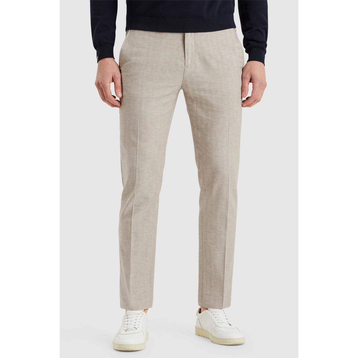 Vanguard linnen slim chino taupe