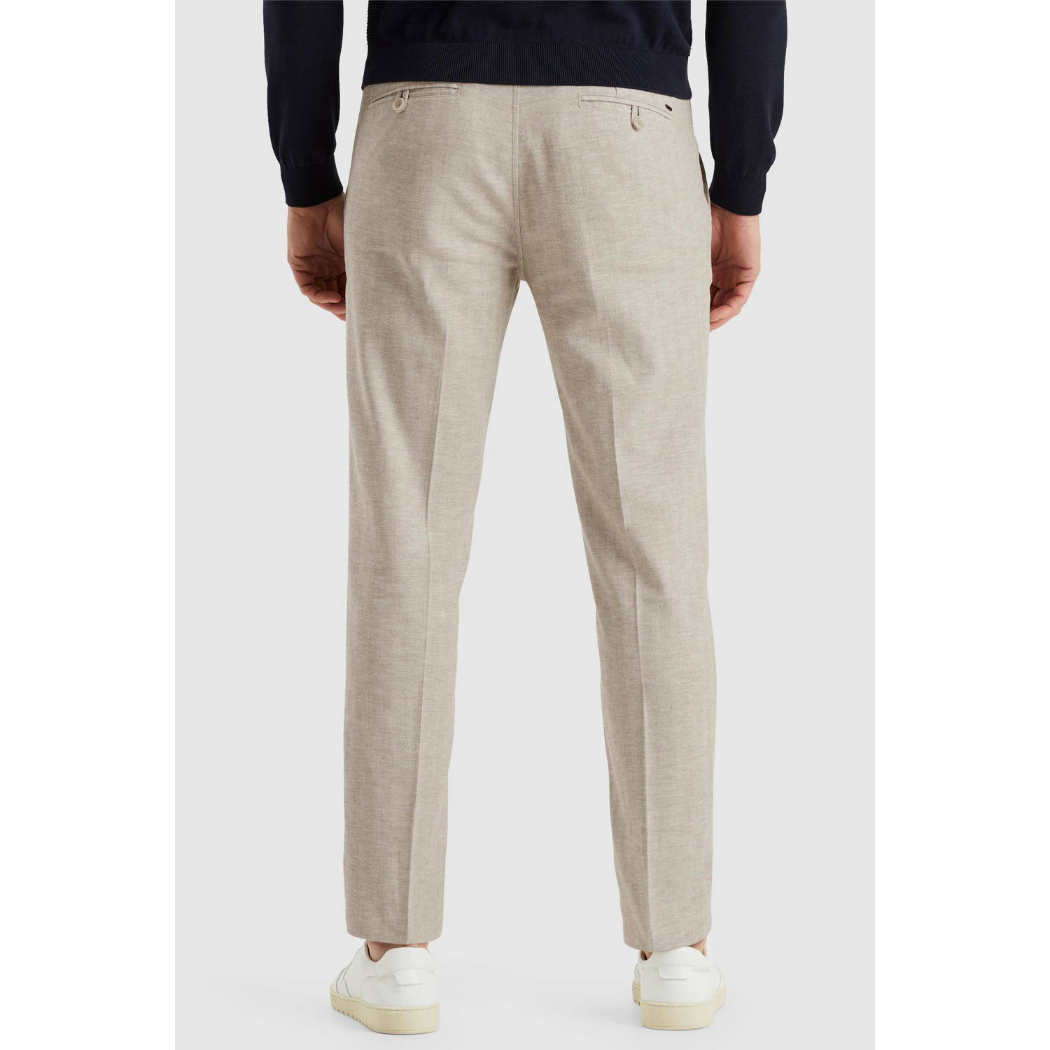 Vanguard linnen slim chino taupe