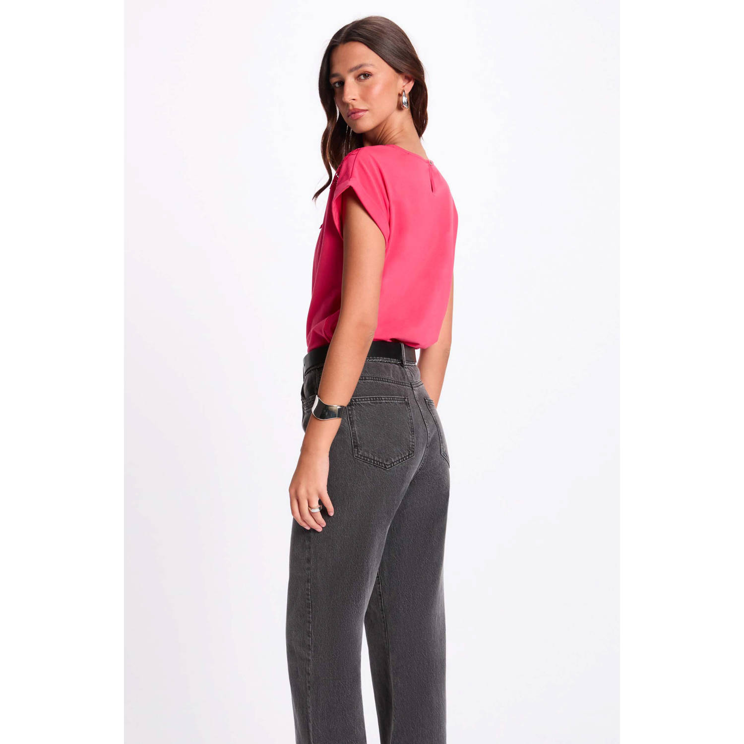 Morgan top fuchsia broderie