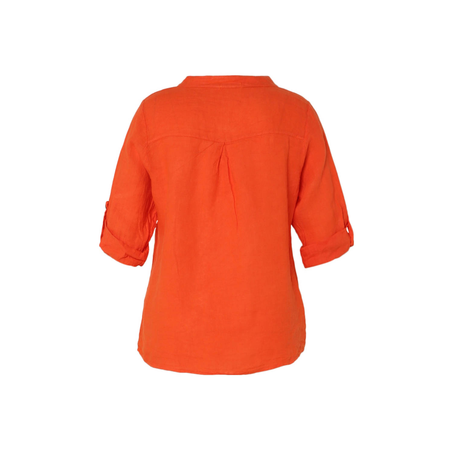 Paprika linnen blouse oranje