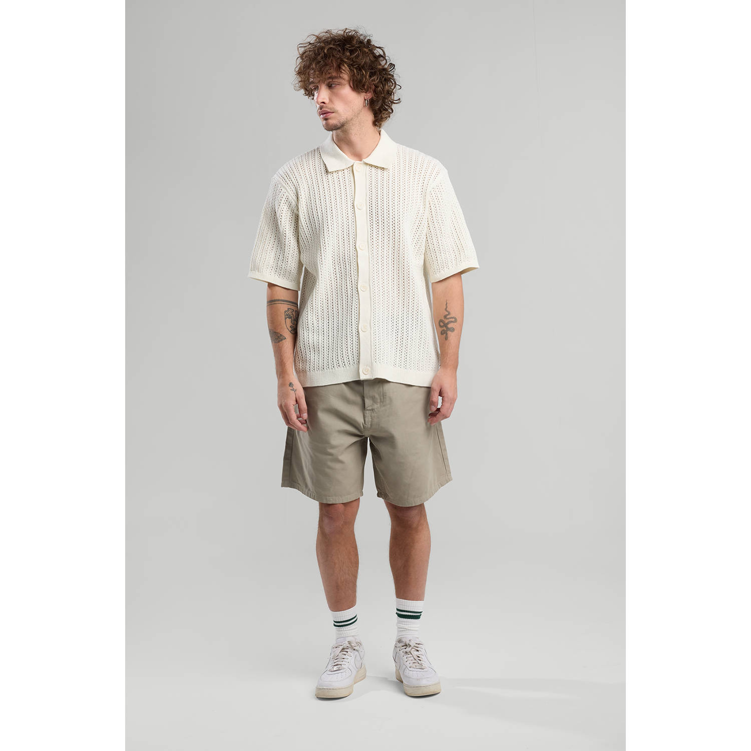 America Today casual overhemd met textuur wit