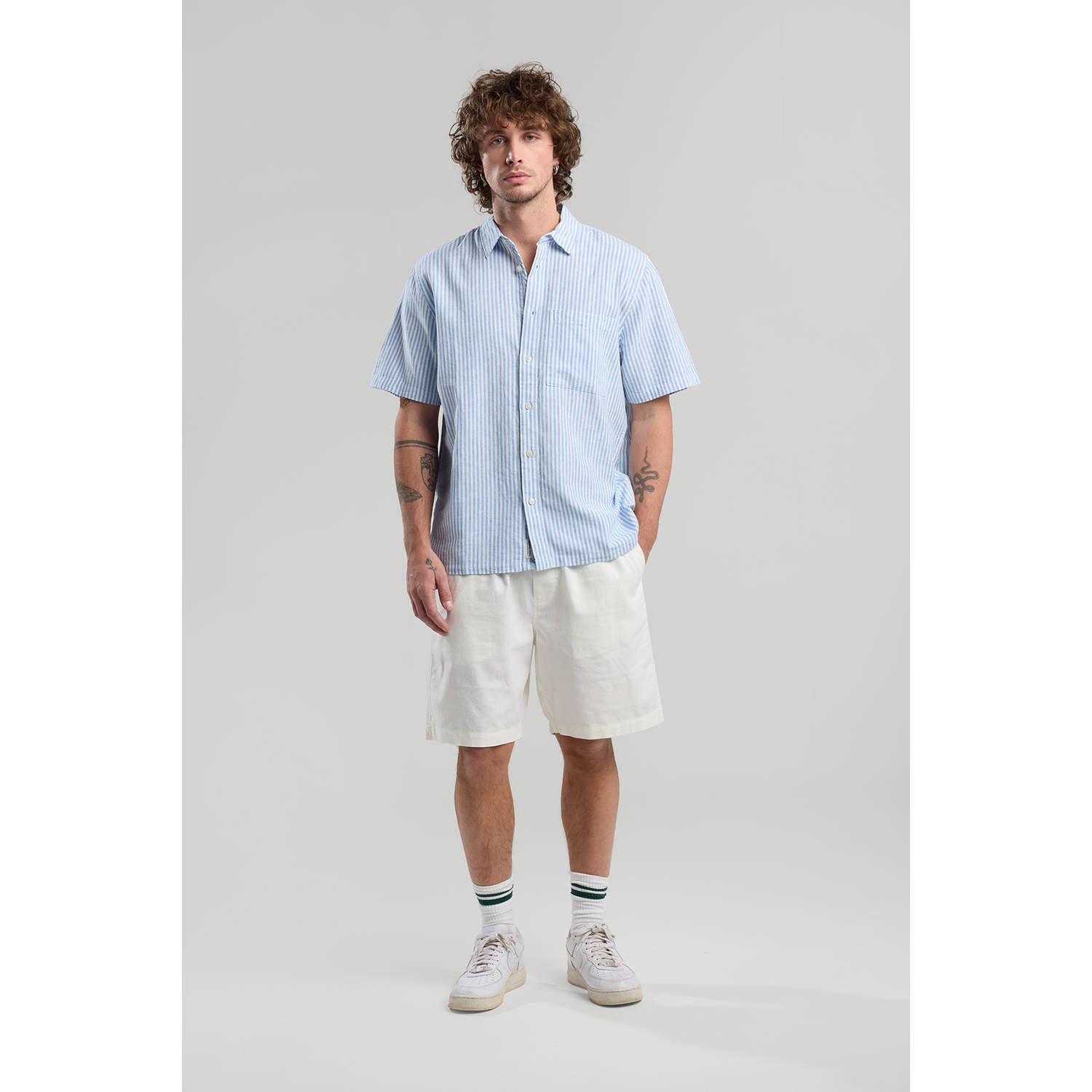 America Today linnen casual overhemd wit